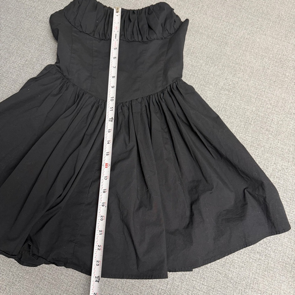 ZARA Voluminous Skirt Mini Dress Black - Picture 9 of 9